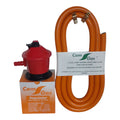Regulador gas 50 mbar y goma