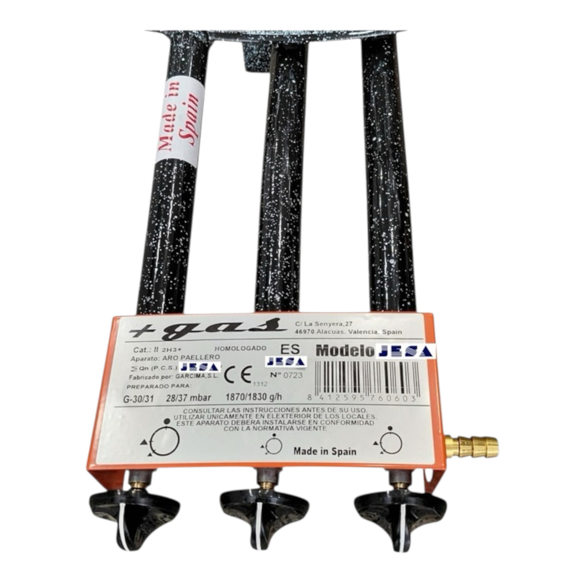 Paellero de gas plano 4 aros (Ø 60 - 70)