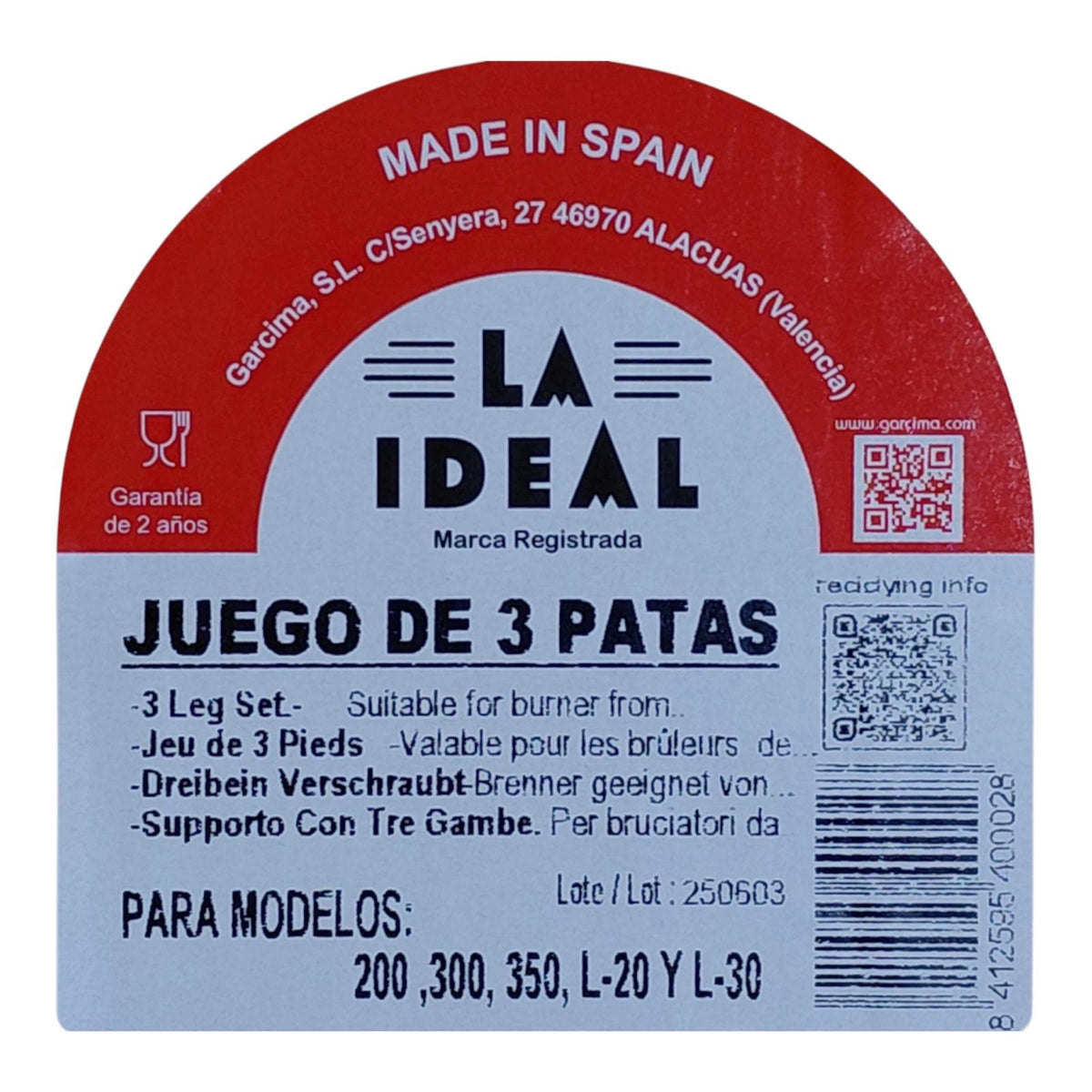 Patas paellero