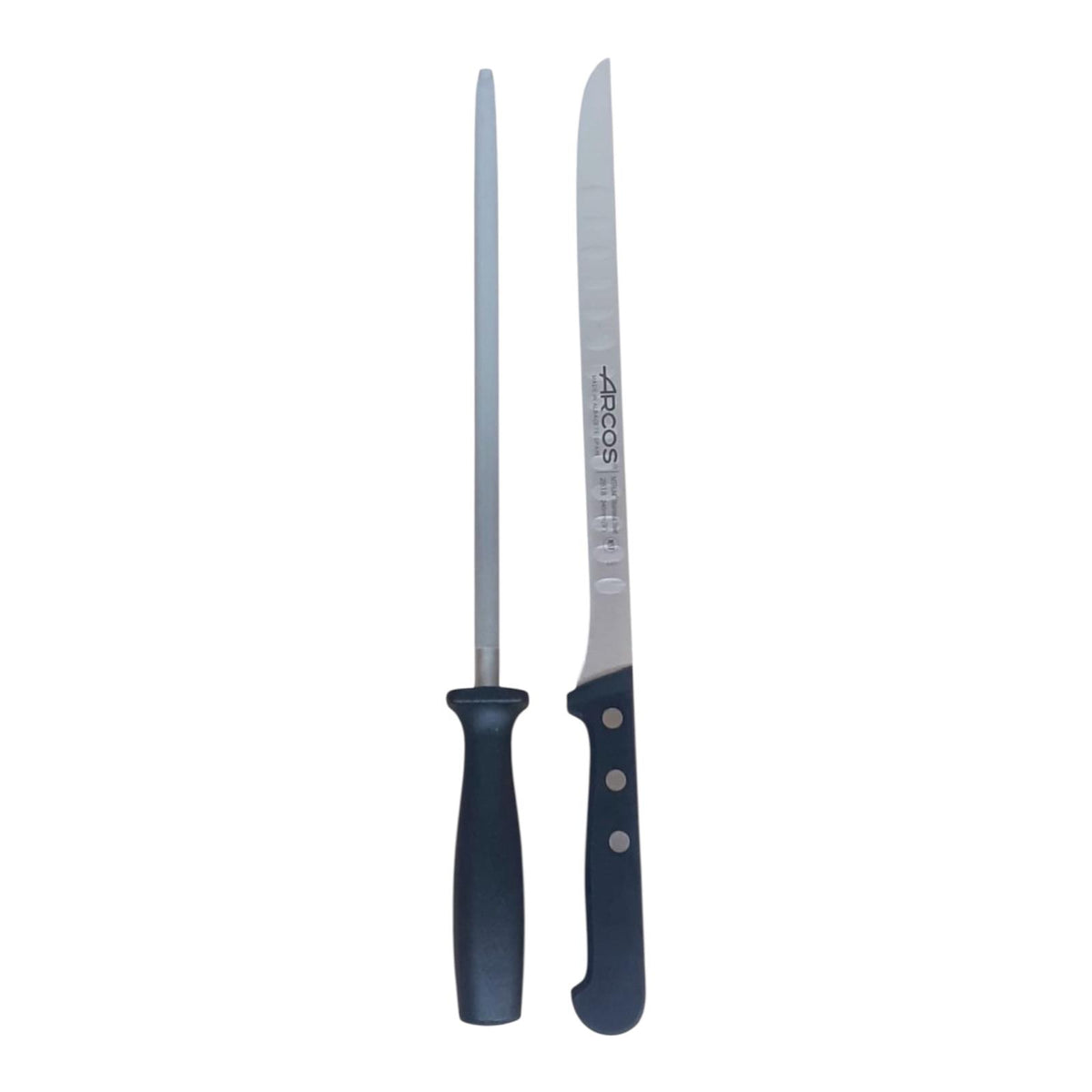 Cuchillo Jamonero y Chaira Arcos