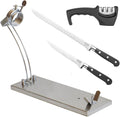 Lote Jamonero Acero Inox. y Cuchillos